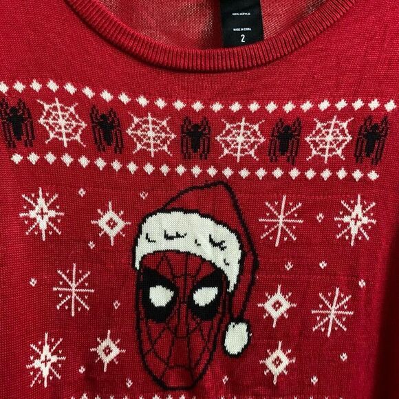 Torrid x Marvel women’s plus Spider man Christmas sweater size 2 - Picture 5 of 10